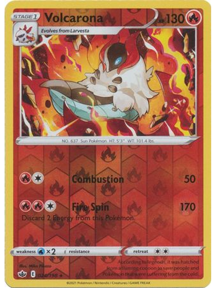 Volcarona - 024/198 - Rare Reverse Holo 1