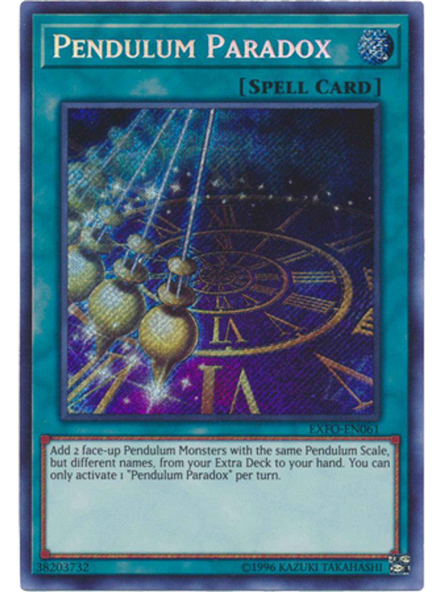 Pendulum Paradox - EXFO-EN061 - Secret Rare Unlimited 1