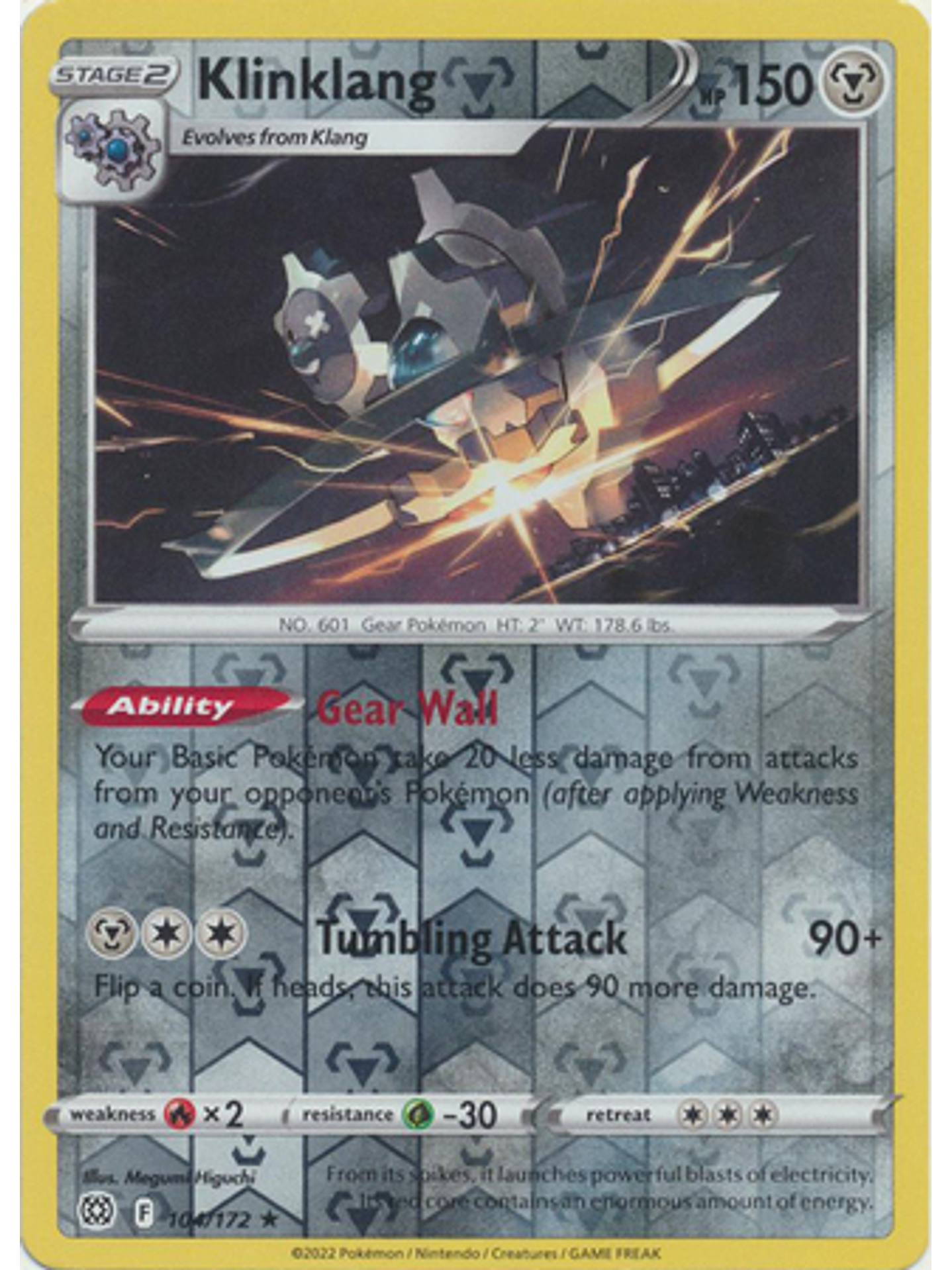 Klinklang - 104/172 - Rare Reverse Holo 1