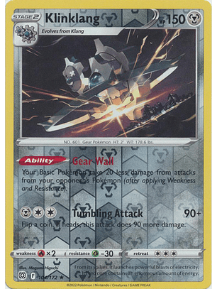 Klinklang - 104/172 - Rare Reverse Holo