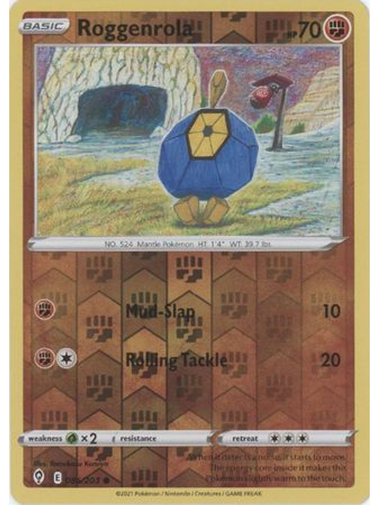 Roggenrola - 086/203 - Common Reverse Holo 1