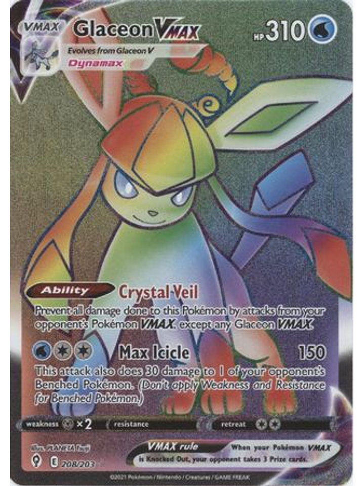 Glaceon VMAX - 208/203 - Hyper Rare 1