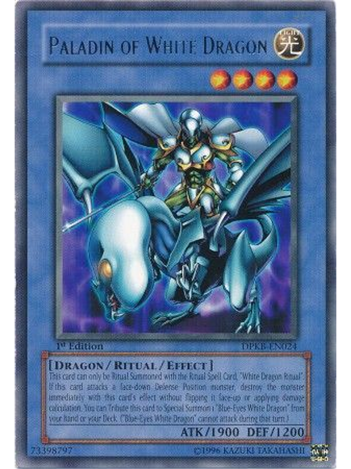 Paladin of White Dragon - DPKB-EN024 - Rare 1st Edition 1