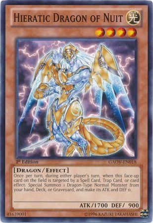 Hieratic Dragon of Nuit - GAOV-EN018 - Common 1st Edition