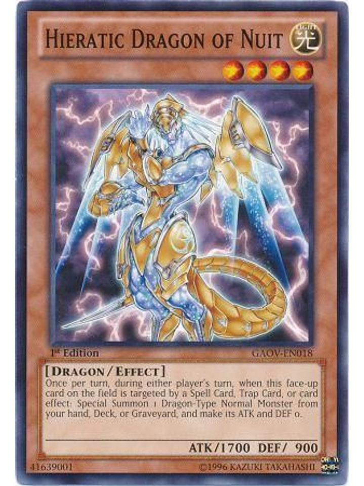 Hieratic Dragon of Nuit - GAOV-EN018 - Common 1st Edition 1