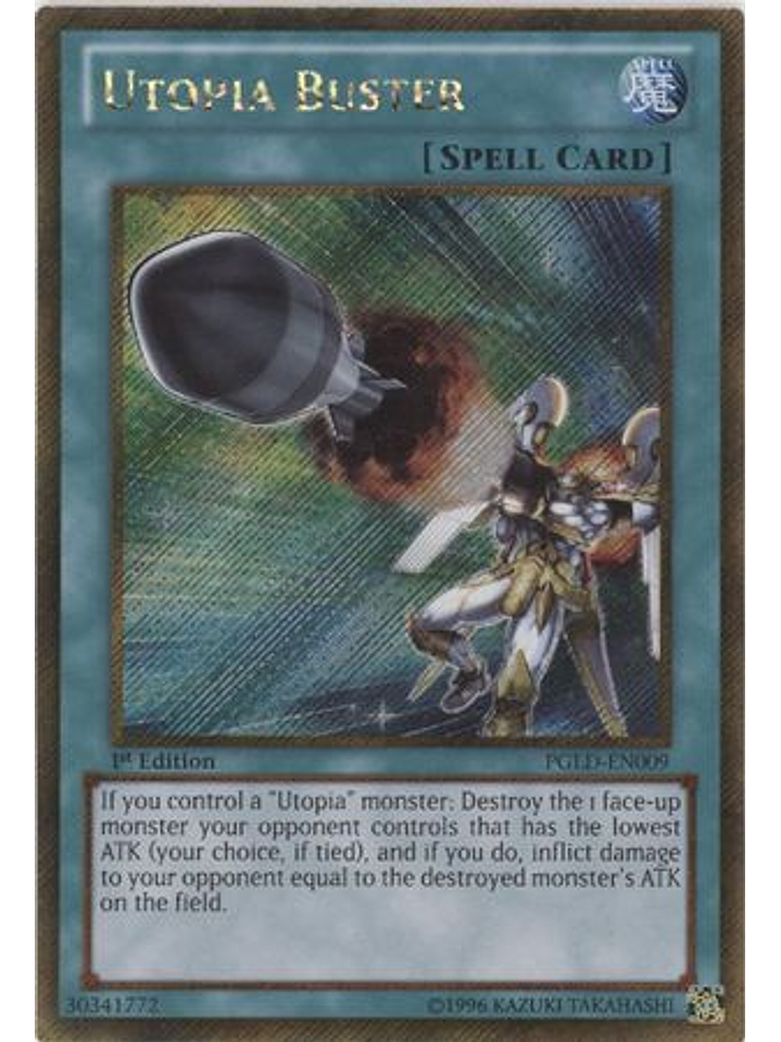 Utopia Buster - PGLD-EN009 - Gold Secret Rare 1st Edition 1