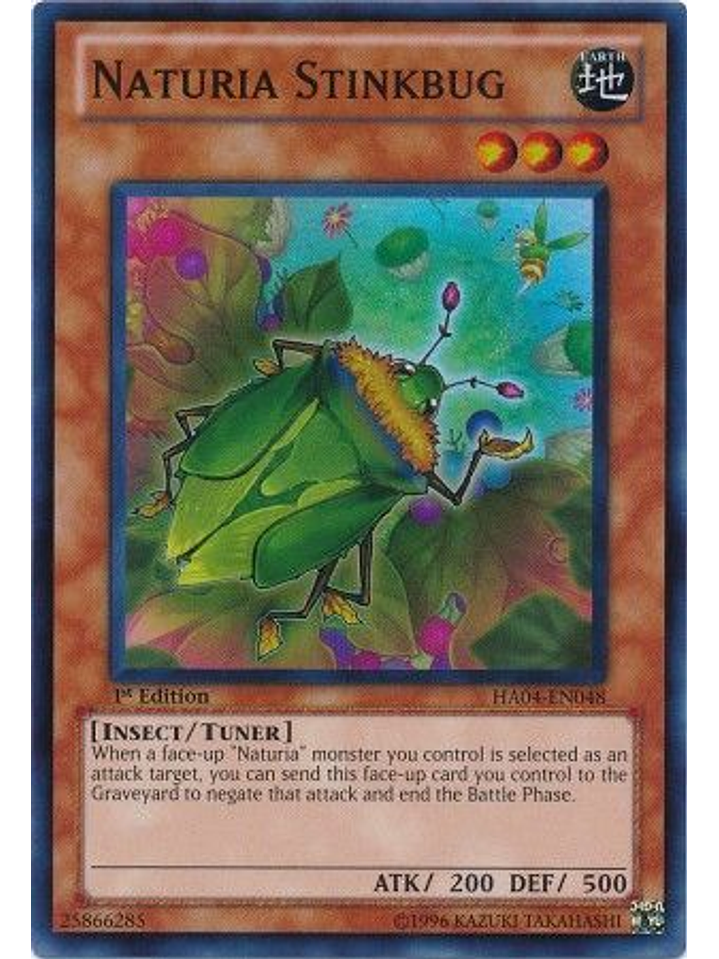 Naturia Stinkbug - HA04-EN048 - Super Rare 1st Edition 1