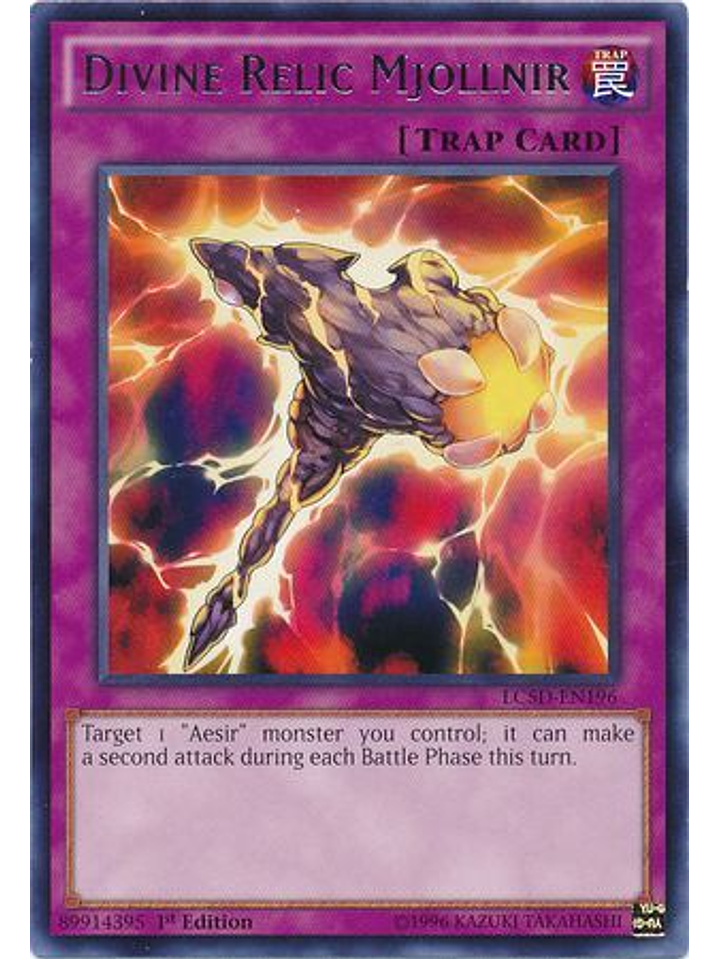 Divine Relic Mjollnir - LC5D-EN196 - Rare 1st Edition 1