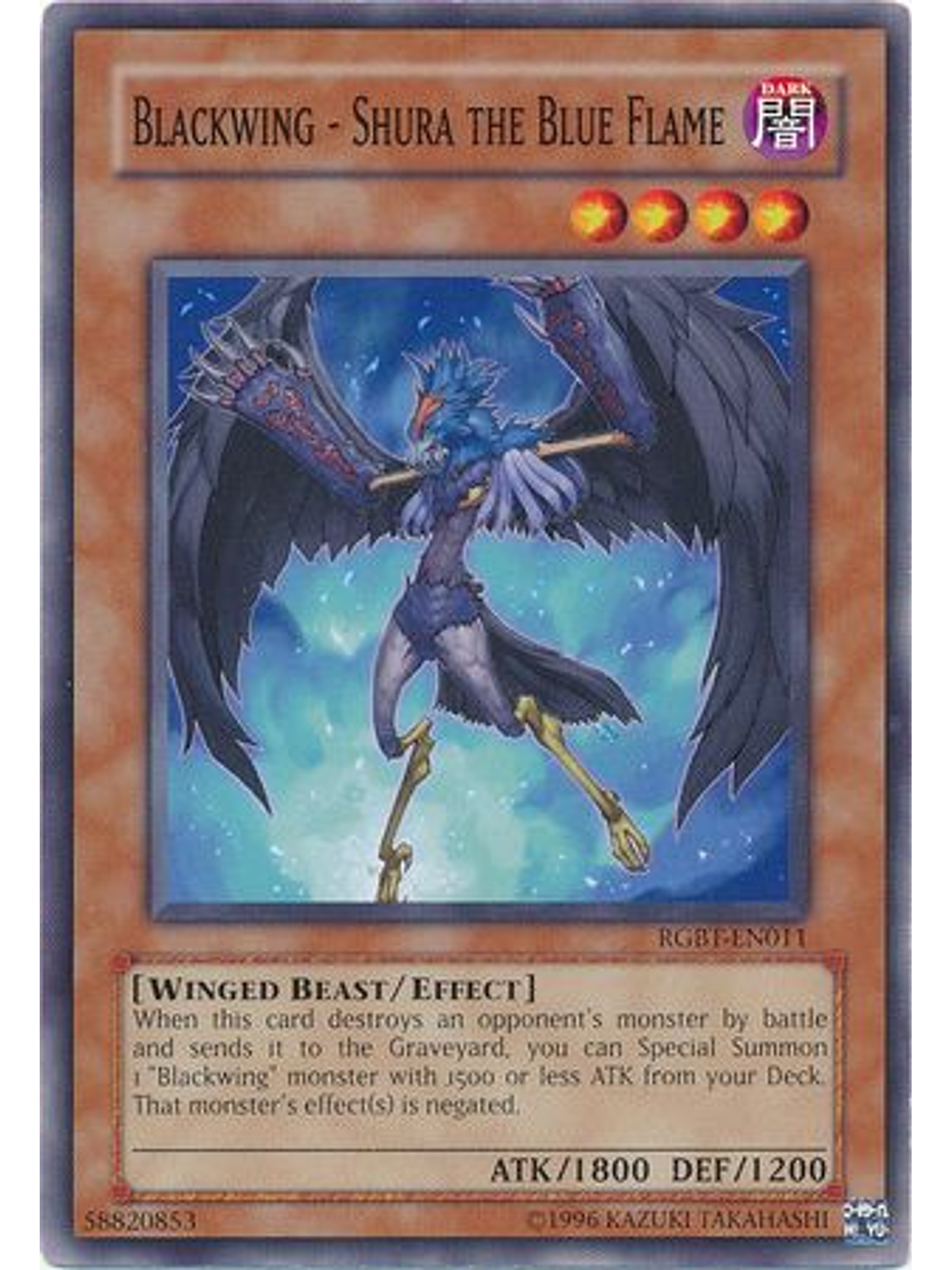 Blackwing - Shura the Blue Flame - RGBT-EN011 - Common Unlimited 1