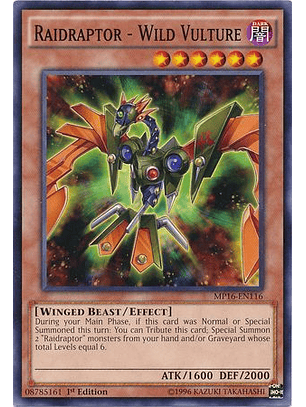 Raidraptor - Wild Vulture - MP16-EN116 - Common 1st Edition