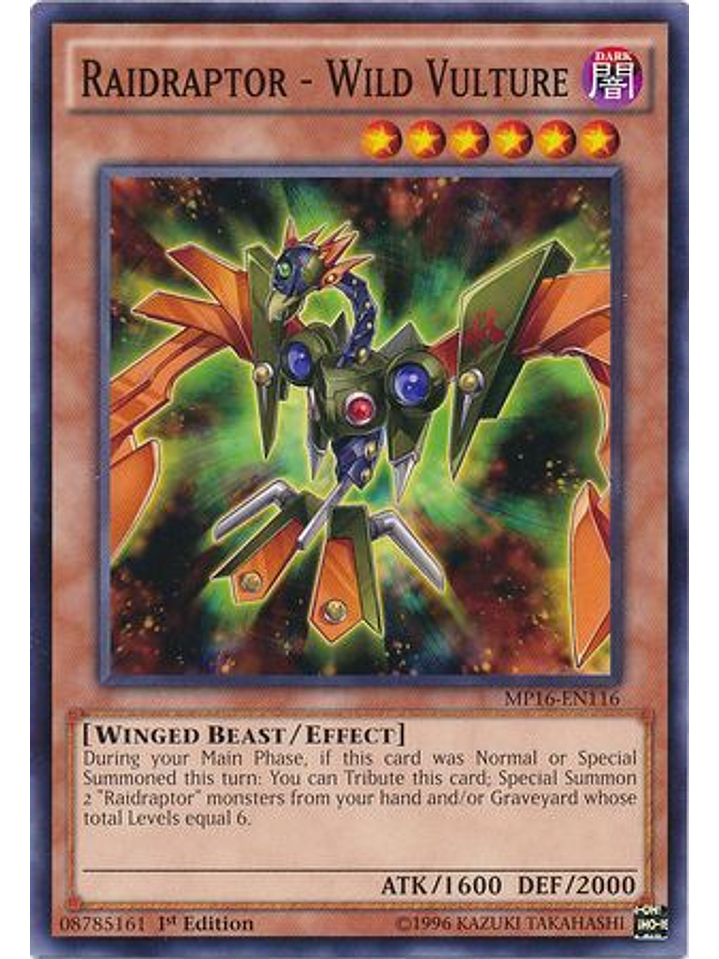 Raidraptor - Wild Vulture - MP16-EN116 - Common 1st Edition 1