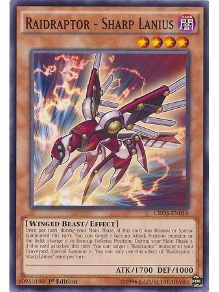 Raidraptor - Sharp Lanius - CROS-EN016 - Common 1st Edition 1