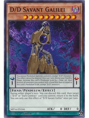 D/D Savant Galilei - MP16-EN166 - Common 1st Edition