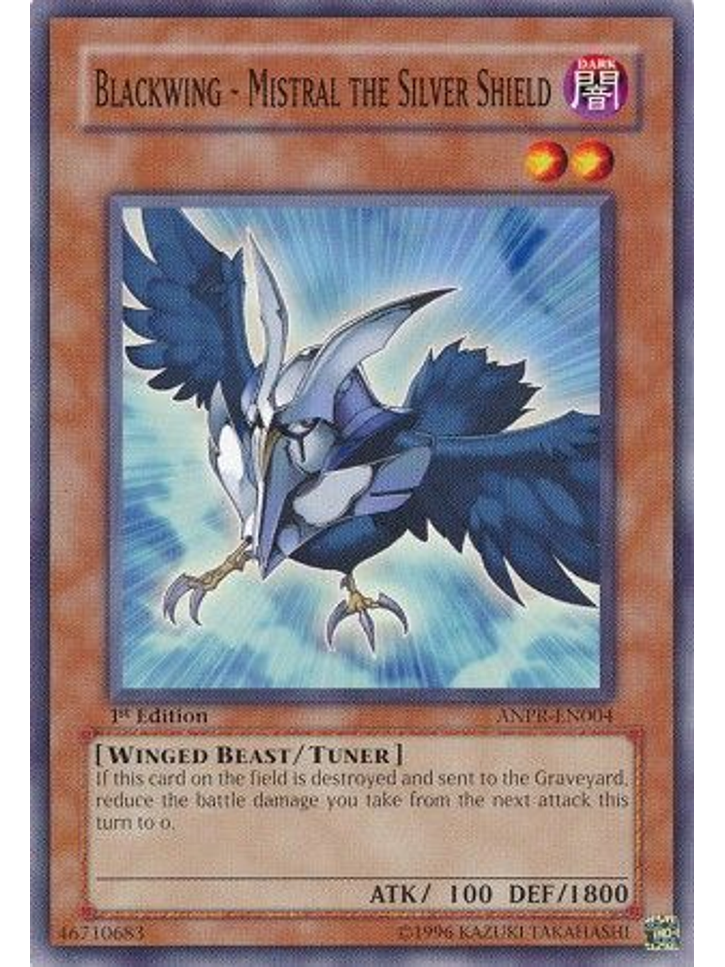 Blackwing - Mistral the Silver Shield - ANPR-EN004 - Common 1st Edition 1