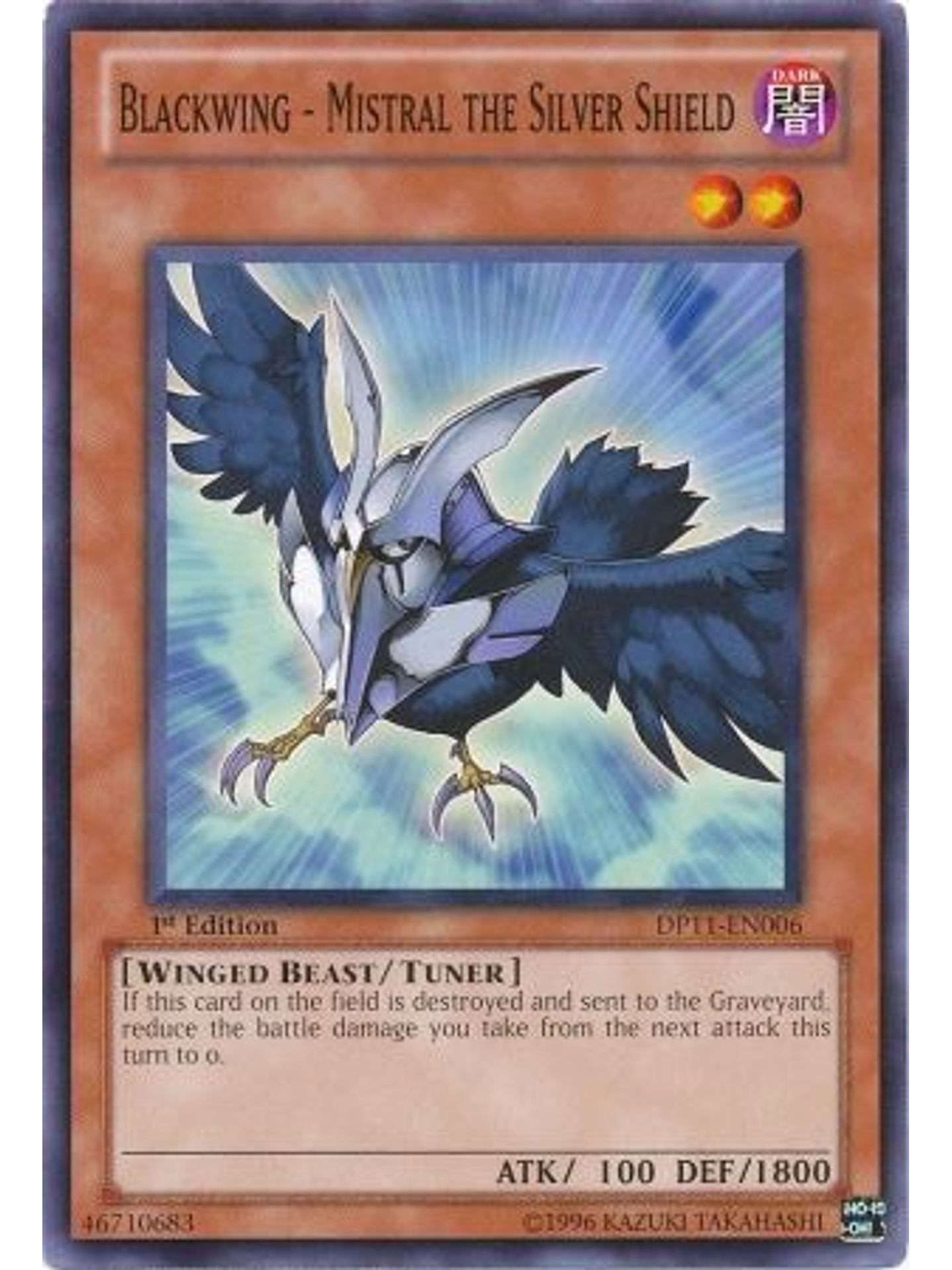 Blackwing - Mistral the Silver Shield- DP11-EN006 - Common 1st Edition 1