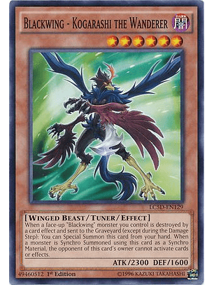 Blackwing - Kogarashi the Wanderer - LC5D-EN129 - Common 1st Edition