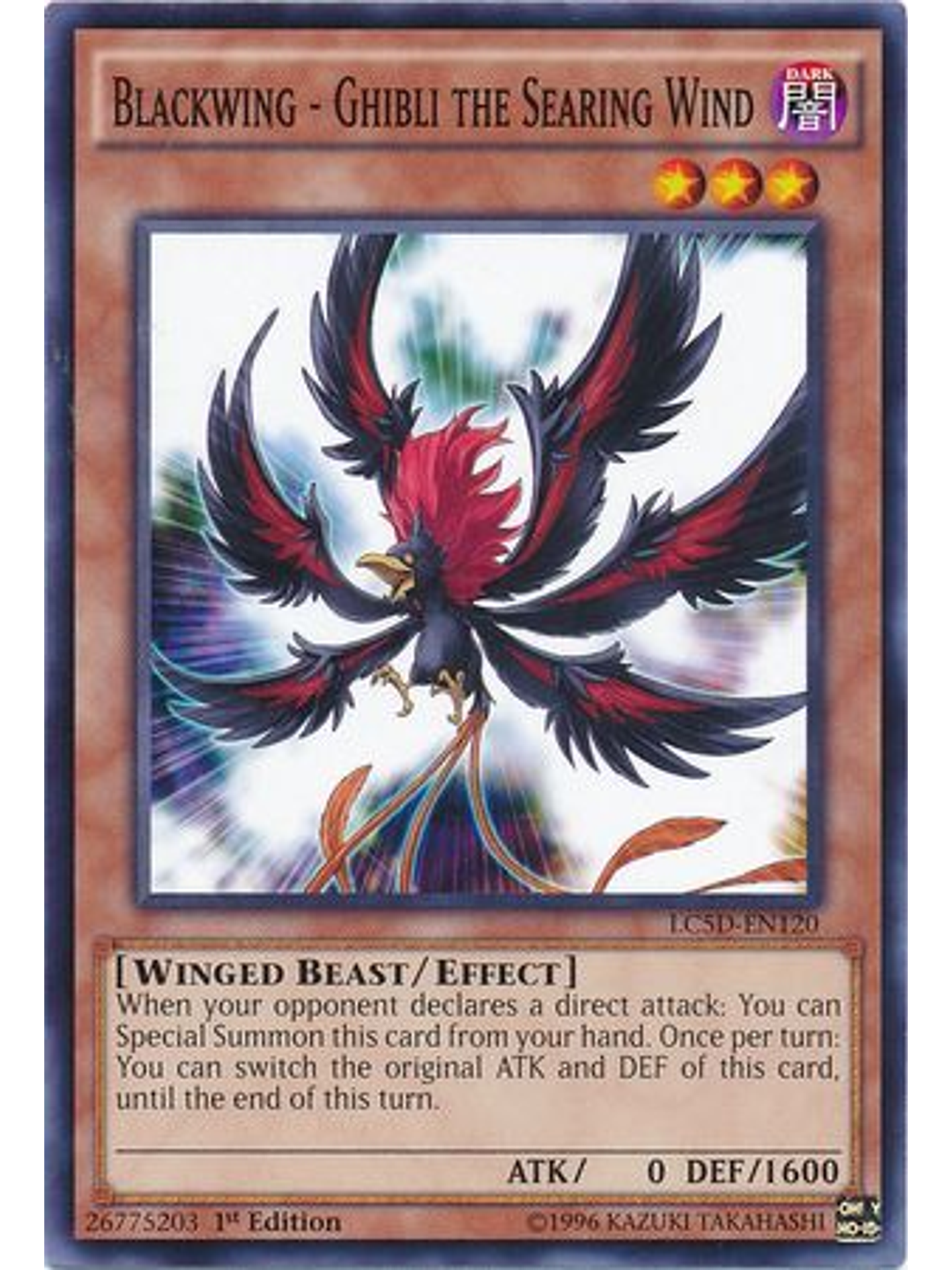 Blackwing - Ghibli the Searing Wind - LC5D-EN120 - Common 1st Edition 1