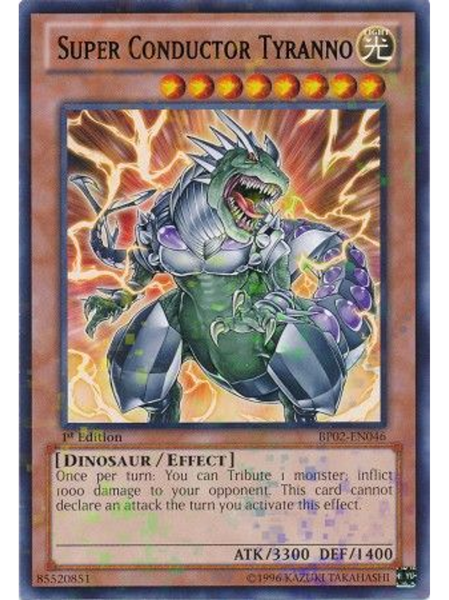 Super Conductor Tyranno - BP02-EN046 - Mosaic Rare 1st Edition 1
