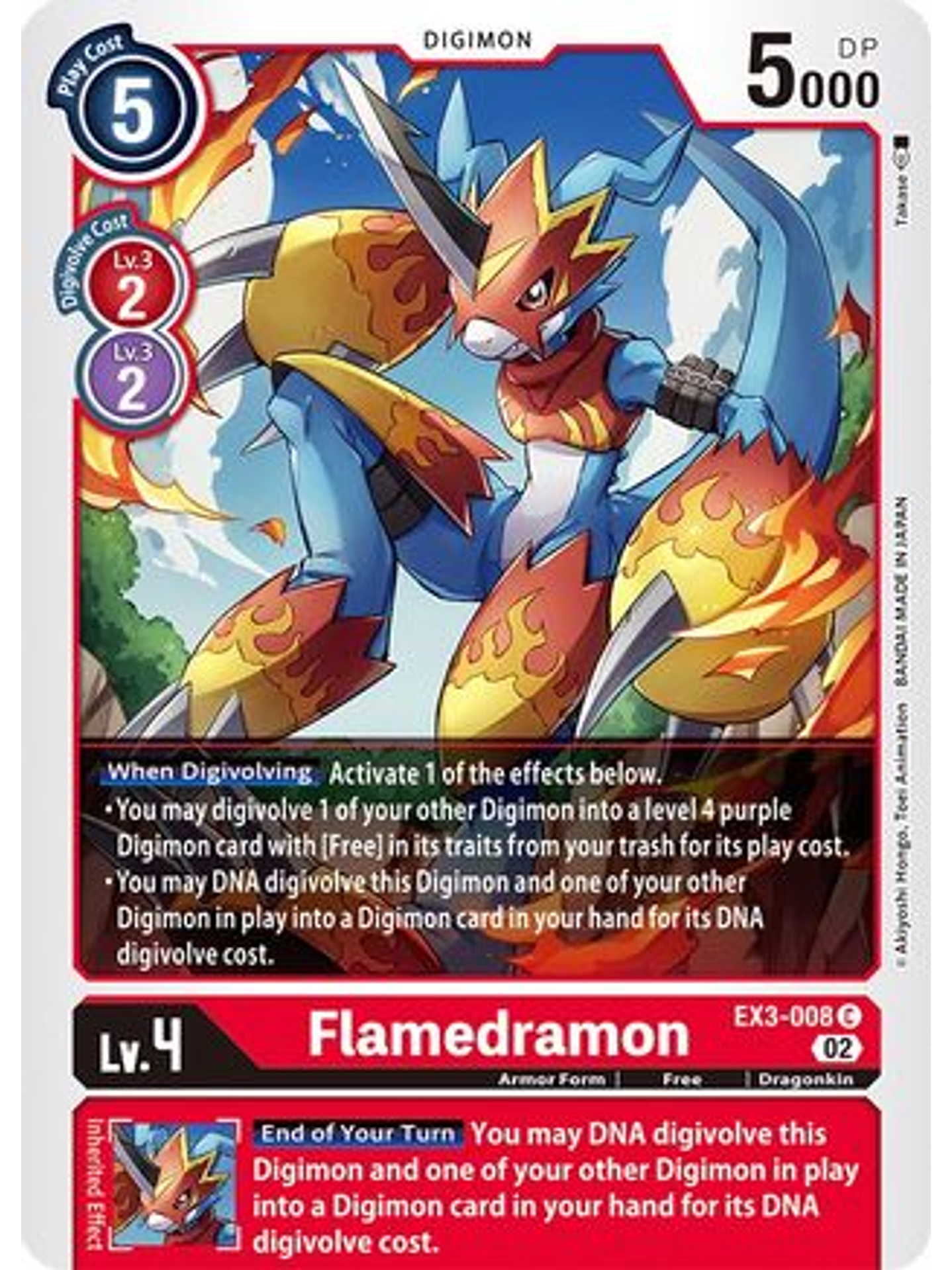 EX3-008 C Flamedramon  1