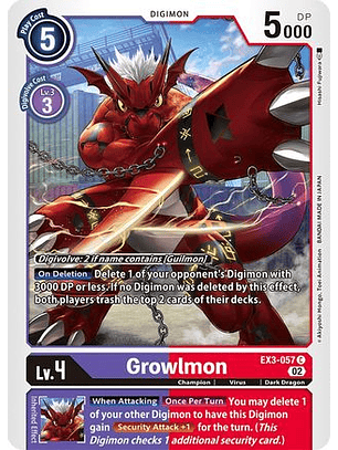 EX3-057 C Growlmon 