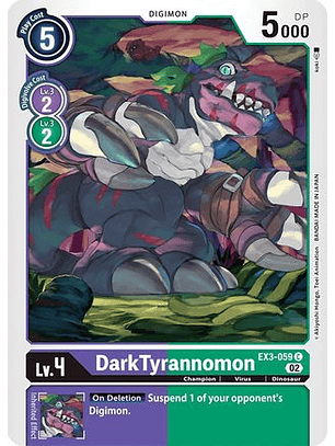 EX3-059 C DarkTyrannomon 