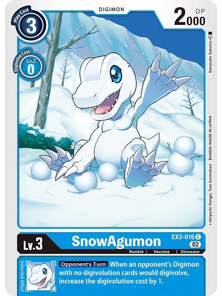 EX3-016 C SnowAgumon  1