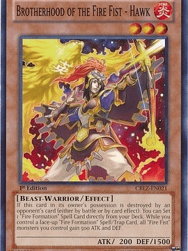 Brotherhood of the Fire Fist - Hawk - CBLZ-EN021 - Common 1st Edition