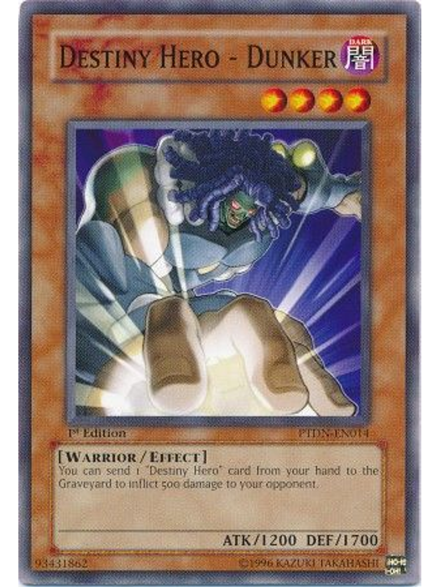 Destiny Hero - Dunker - PTDN-EN014 - Common 1st Edition 1