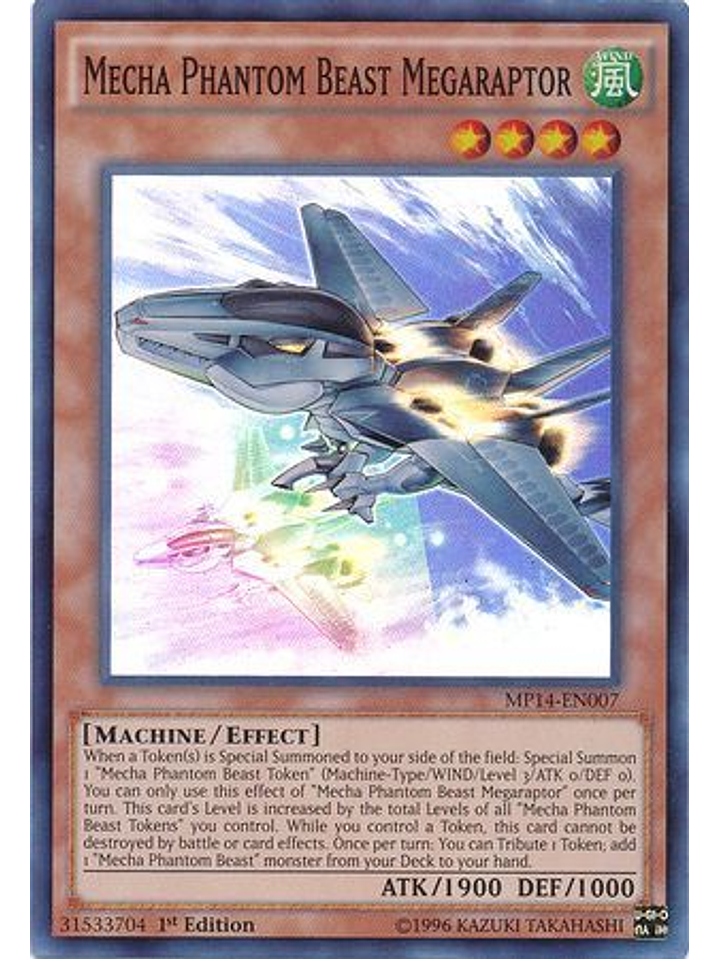 Mecha Phantom Beast Megaraptor - MP14-EN007 - Super Rare 1st Edition 1
