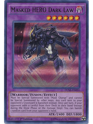 Masked HERO Dark Law - DUSA-EN094 - Ultra Rare 1st Edition