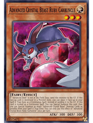 Advanced Crystal Beast Ruby Carbuncle - BLCR-EN010 - Secret Rare 1st Edition