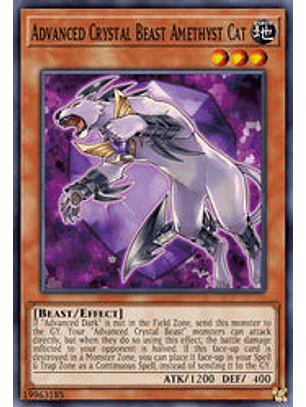 Advanced Crystal Beast Amethyst Cat - BLCR-EN011 - Secret Rare 1st Edition