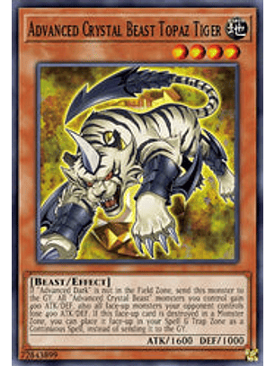 Advanced Crystal Beast Topaz Tiger - BLCR-EN013 - Secret Rare 1st Edition