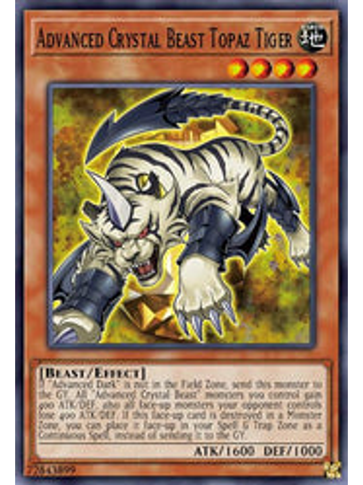 Advanced Crystal Beast Topaz Tiger - BLCR-EN013 - Secret Rare 1st Edition 1