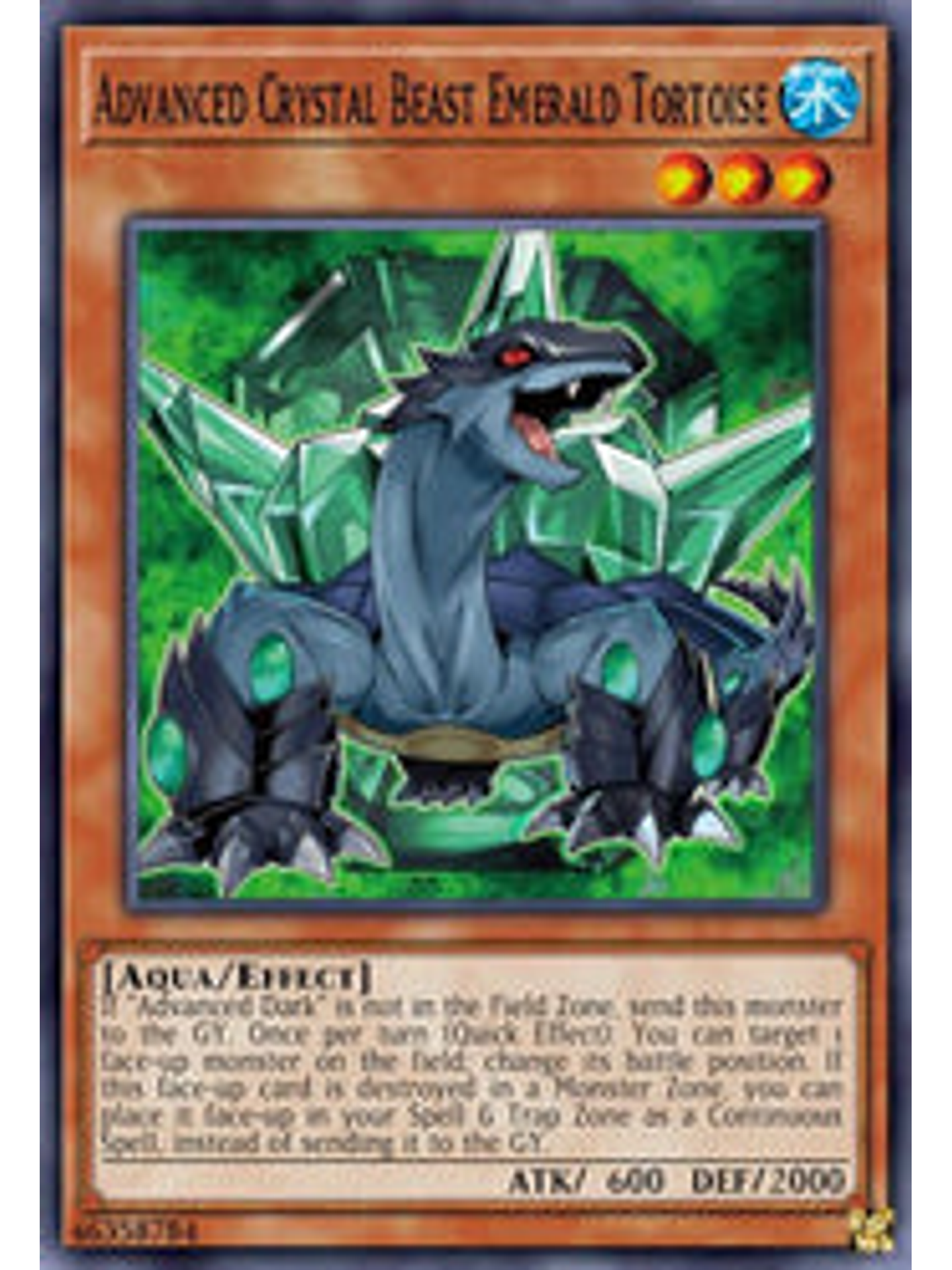 Advanced Crystal Beast Emerald Tortoise - BLCR-EN012 - Secret Rare 1st Edition 1