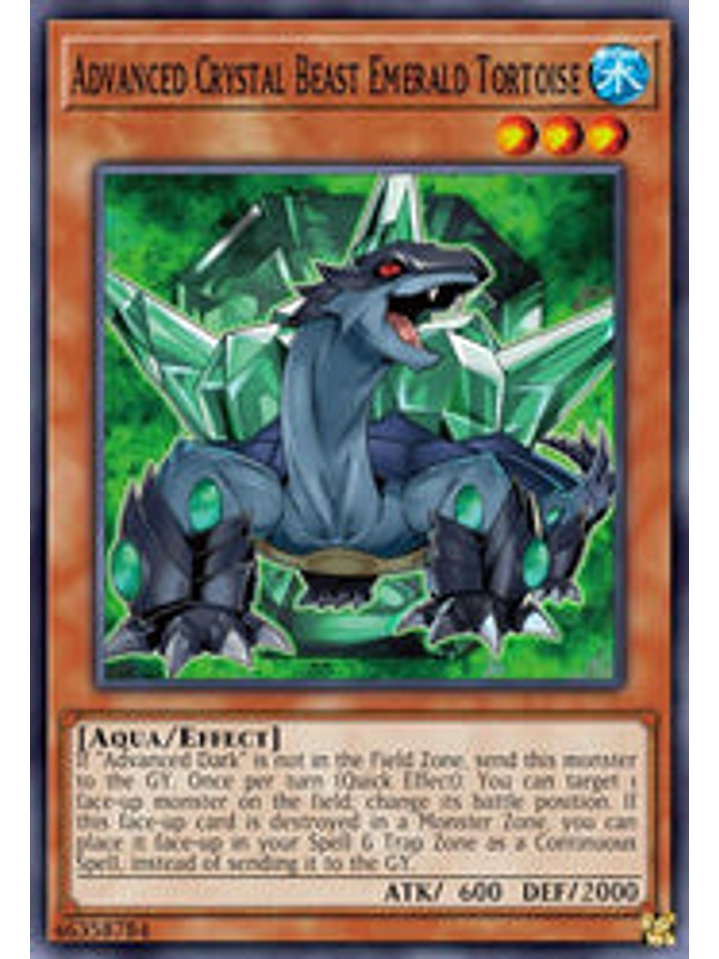 Advanced Crystal Beast Emerald Tortoise - BLCR-EN012 - Secret Rare 1st Edition 1
