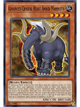 Advanced Crystal Beast Amber Mammoth - BLCR-EN014 - Secret Rare 1st Edition