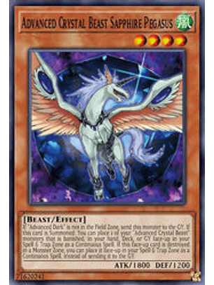 Advanced Crystal Beast Sapphire Pegasus - BLCR-EN016 - Secret Rare 1st Edition