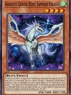 Advanced Crystal Beast Sapphire Pegasus - BLCR-EN016 - Secret Rare 1st Edition