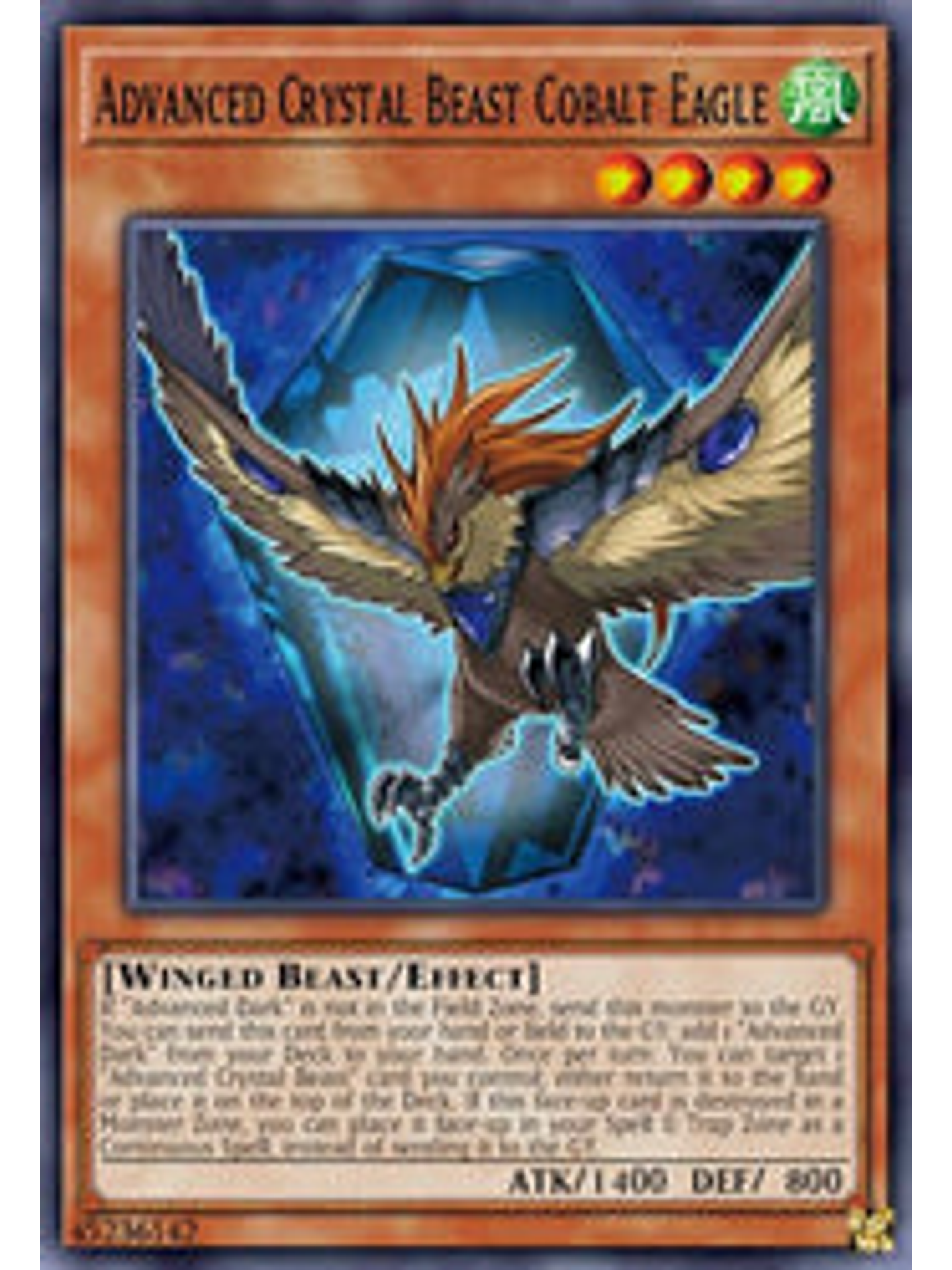 Advanced Crystal Beast Cobalt Eagle - BLCR-EN015 - Secret Rare 1st Edition 1