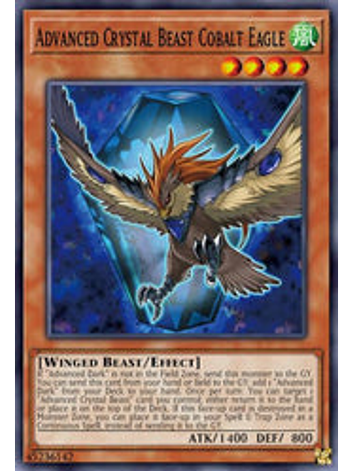 Advanced Crystal Beast Cobalt Eagle - BLCR-EN015 - Secret Rare 1st Edition 1