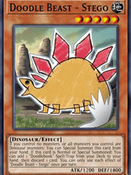 Doodle Beast - Stego - BLCR-EN032 - Secret Rare 1st Edition