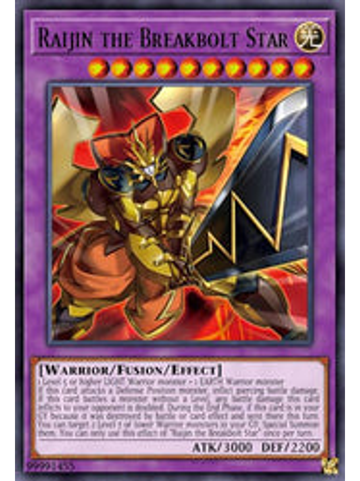 Raijin the Breakbolt Star - BLCR-EN037 - Ultra Rare 1st Edition 1