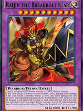 Raijin the Breakbolt Star - BLCR-EN037 - Ultra Rare 1st Edition