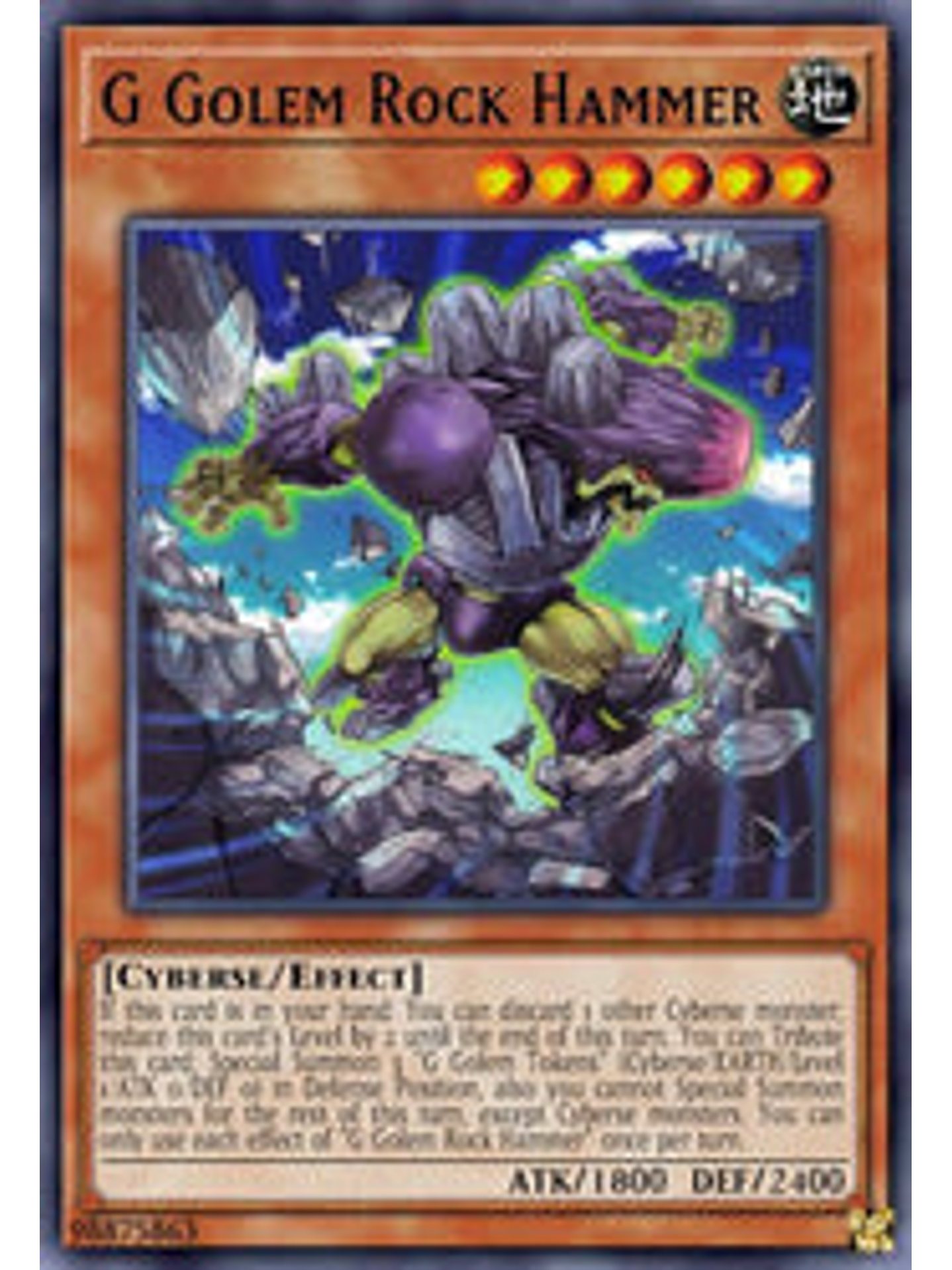 G Golem Rock Hammer - BLCR-EN040 - Ultra Rare 1st Edition 1