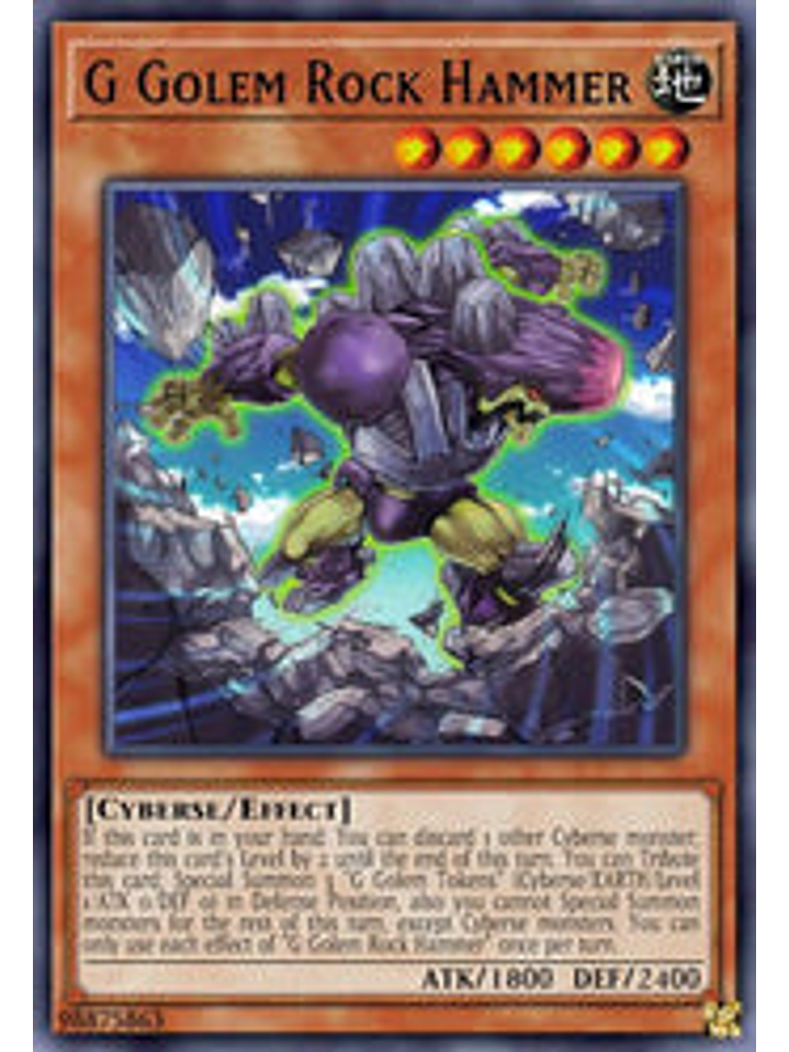 G Golem Rock Hammer - BLCR-EN040 - Ultra Rare 1st Edition 1