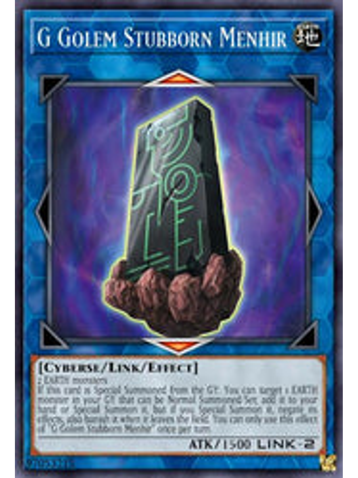 G Golem Stubborn Menhir - BLCR-EN043 - Ultra Rare 1st Edition 1