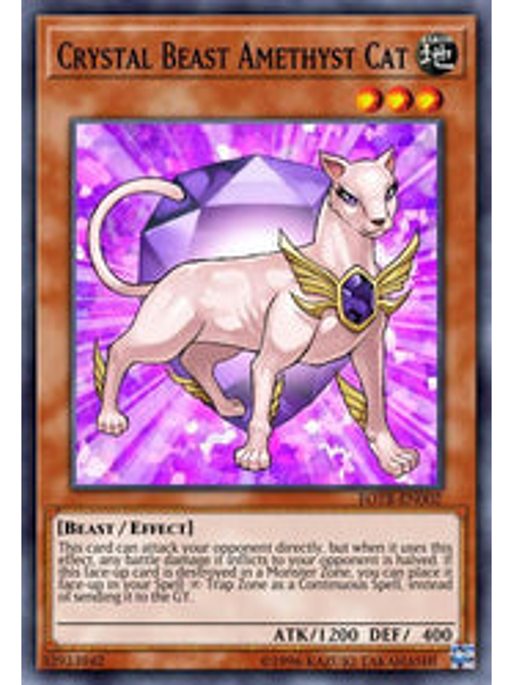 Crystal Beast Amethyst Cat - BLCR-EN048 - Ultra Rare 1st Edition 1