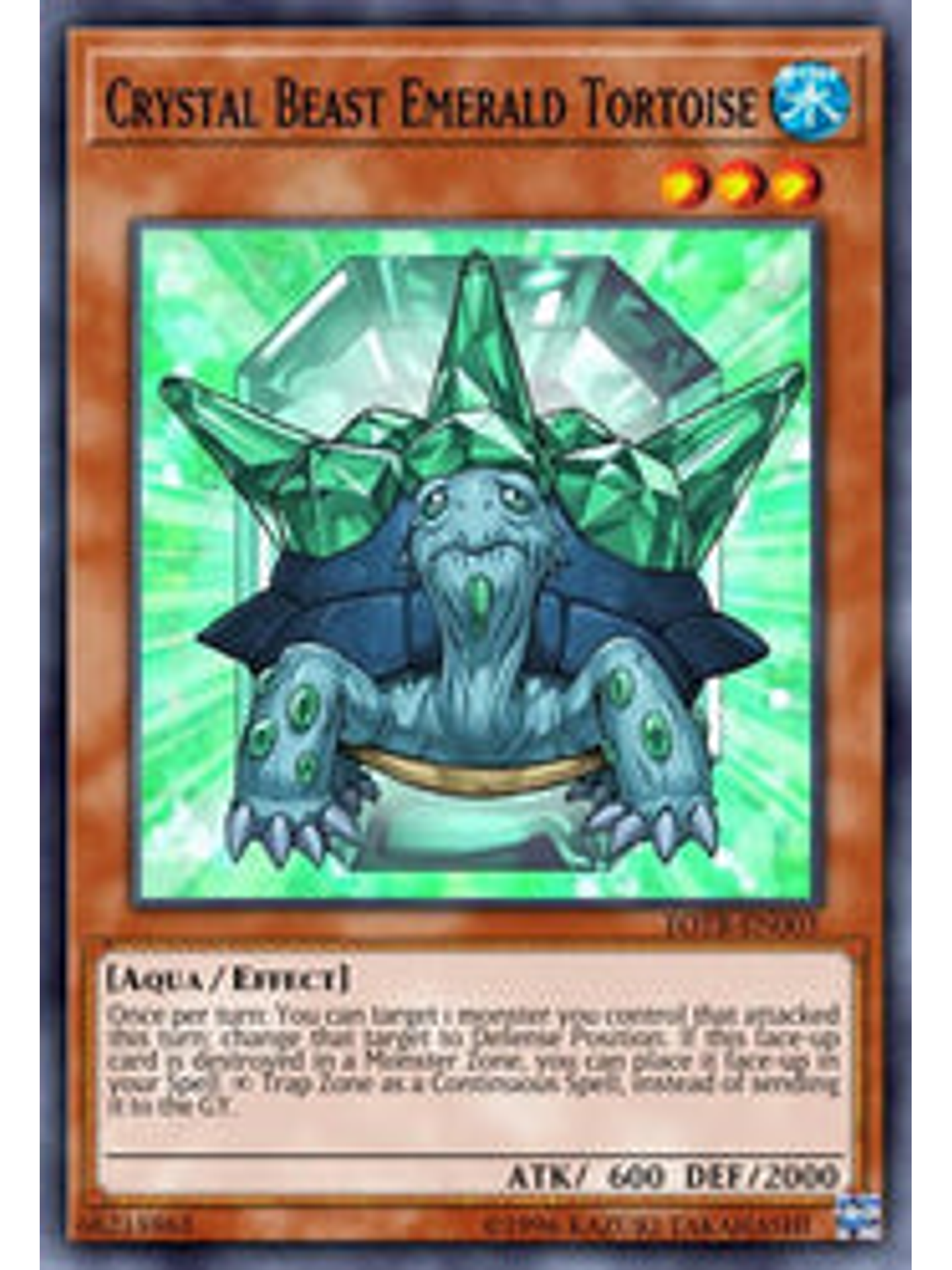 Crystal Beast Emerald Tortoise - BLCR-EN049 - Ultra Rare 1st Edition 1
