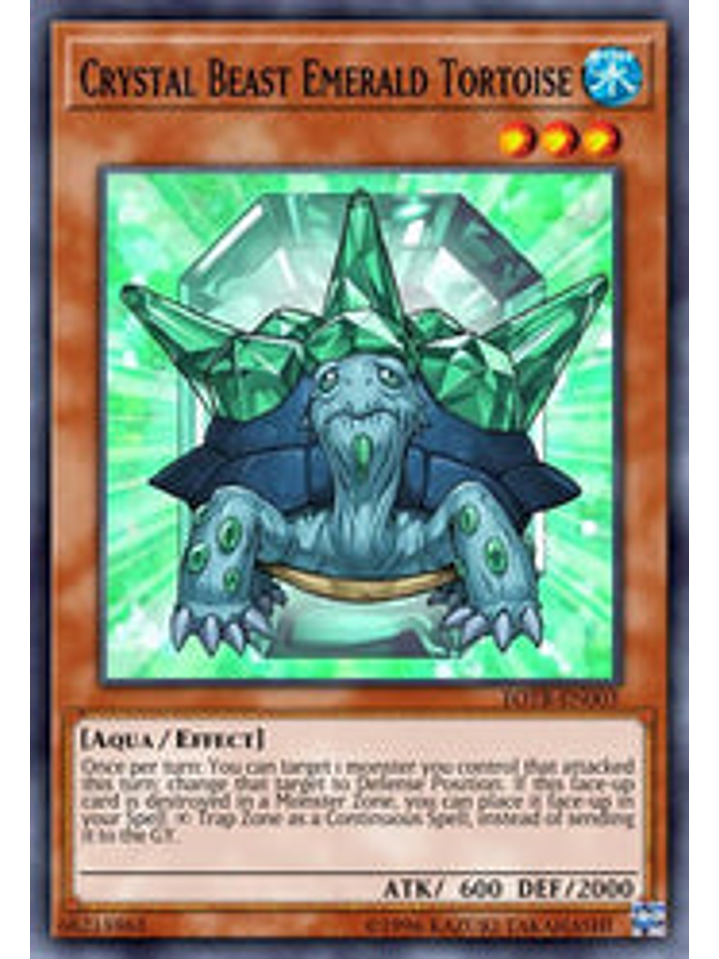 Crystal Beast Emerald Tortoise - BLCR-EN049 - Ultra Rare 1st Edition 1